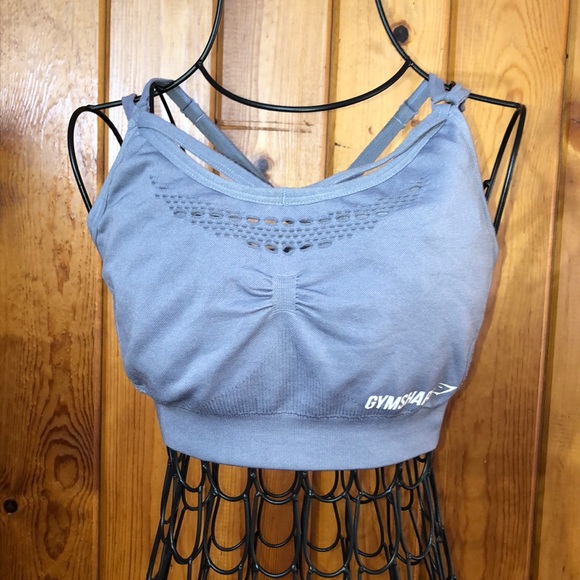 Gym Shark lavender sports bra Energy Seamless Gymshark Sports Bra size small top - Picture 1 of 9